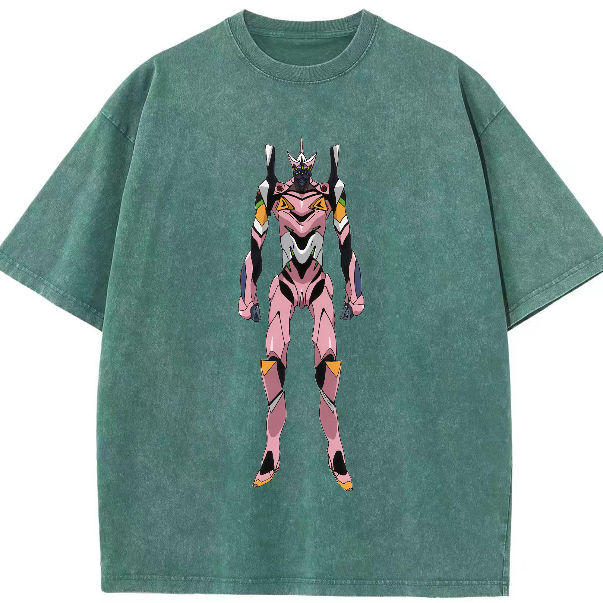 （画像用） EVA 新世紀エヴァンゲリオン 綿100% ヴィンテージ風 半袖Tシャツ（フロントプリント）
